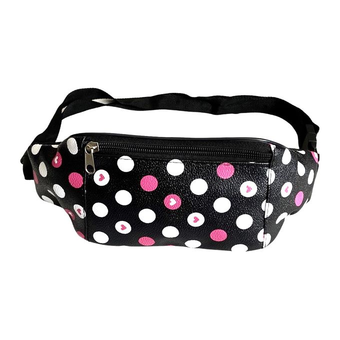 Love Pink Faux Leather Waist Bag For Women Fanny Pack Running